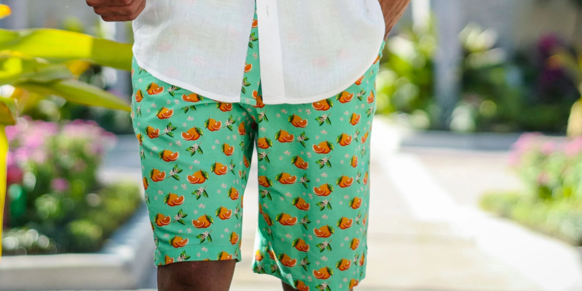 heathered gray oxford shorts