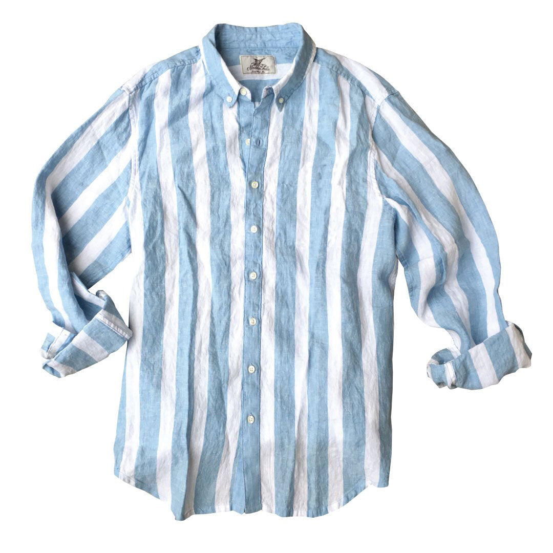 Caribbean Blue/White Stripe