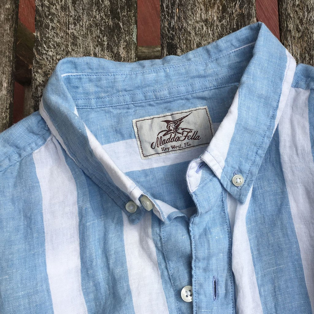 Caribbean Blue/White Stripe