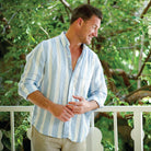 Caribbean Blue/White Stripe