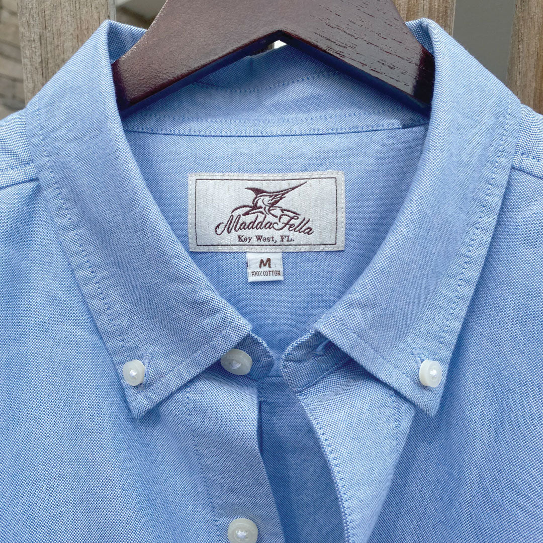 Blue ++ mens blue oxford shirt