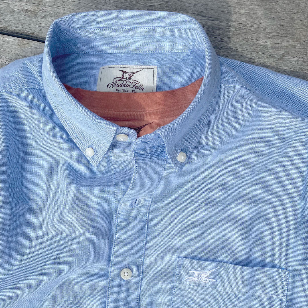 Blue ++ mens blue oxford shirt