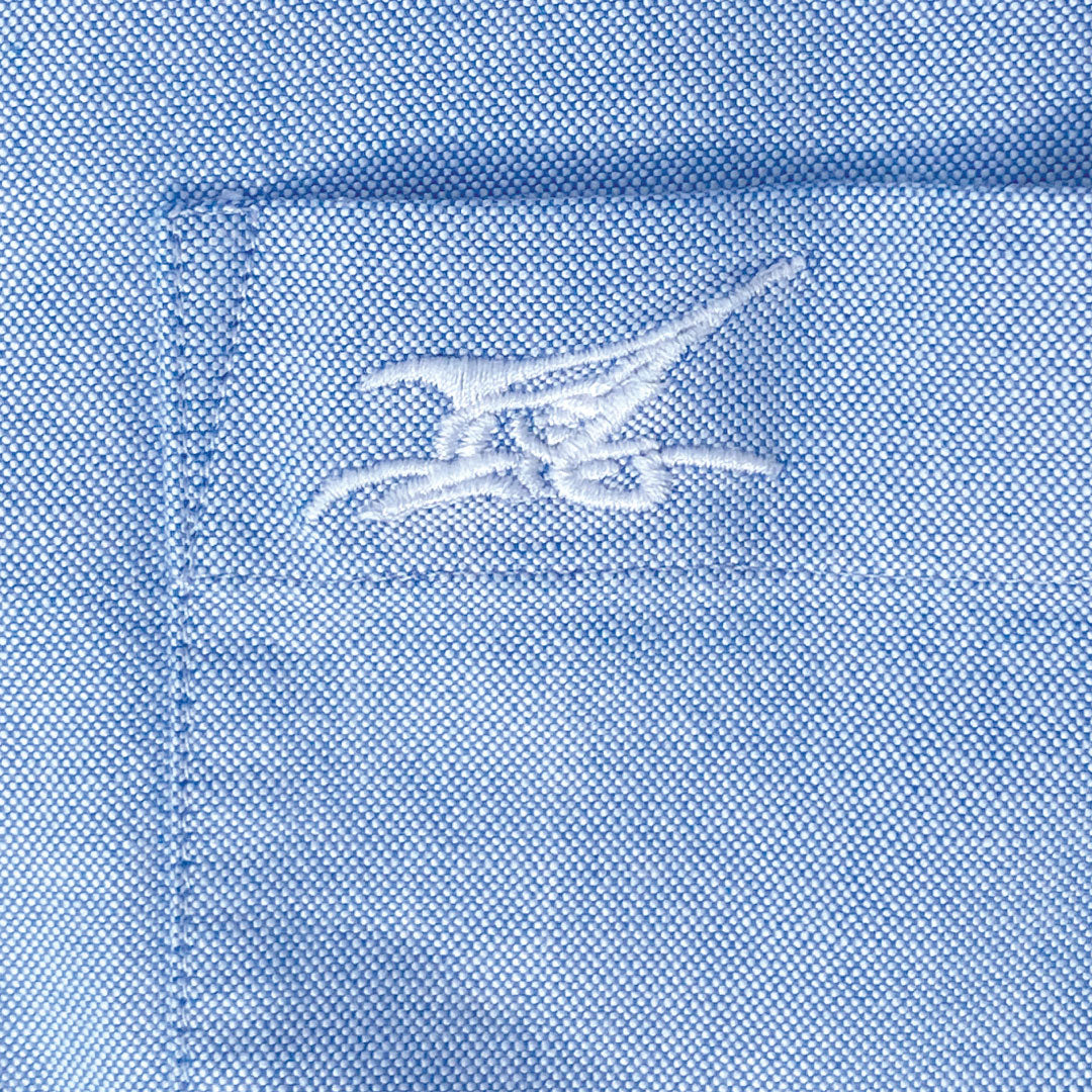 Blue + mens blue oxford shirt