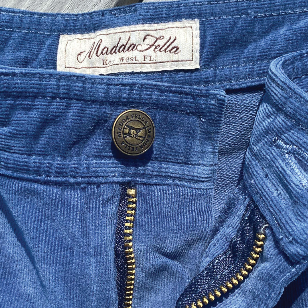 Moonlight Blue ++  mens blue corduroy cargo short