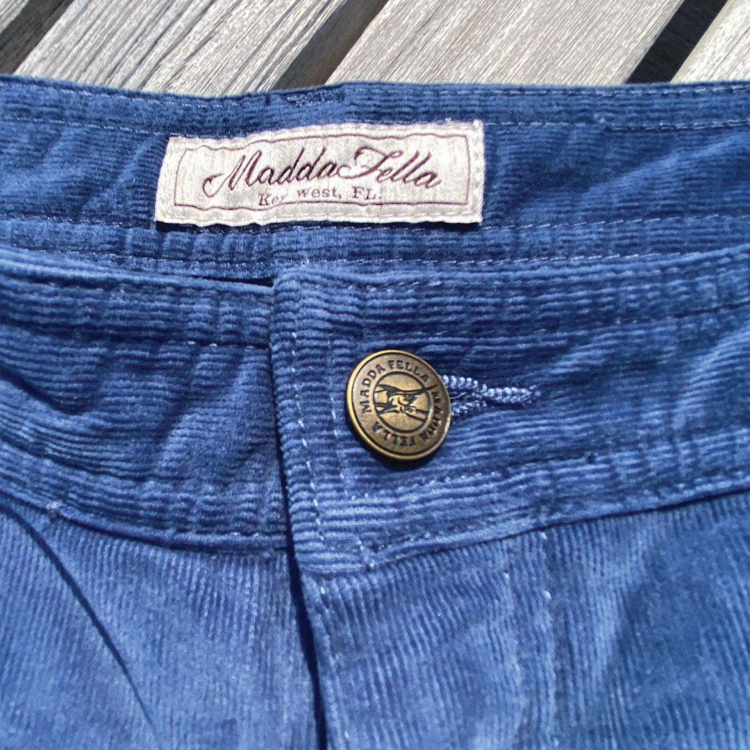 Moonlight Blue ++  mens blue corduroy cargo short