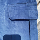 Moonlight Blue ++  mens blue corduroy cargo short