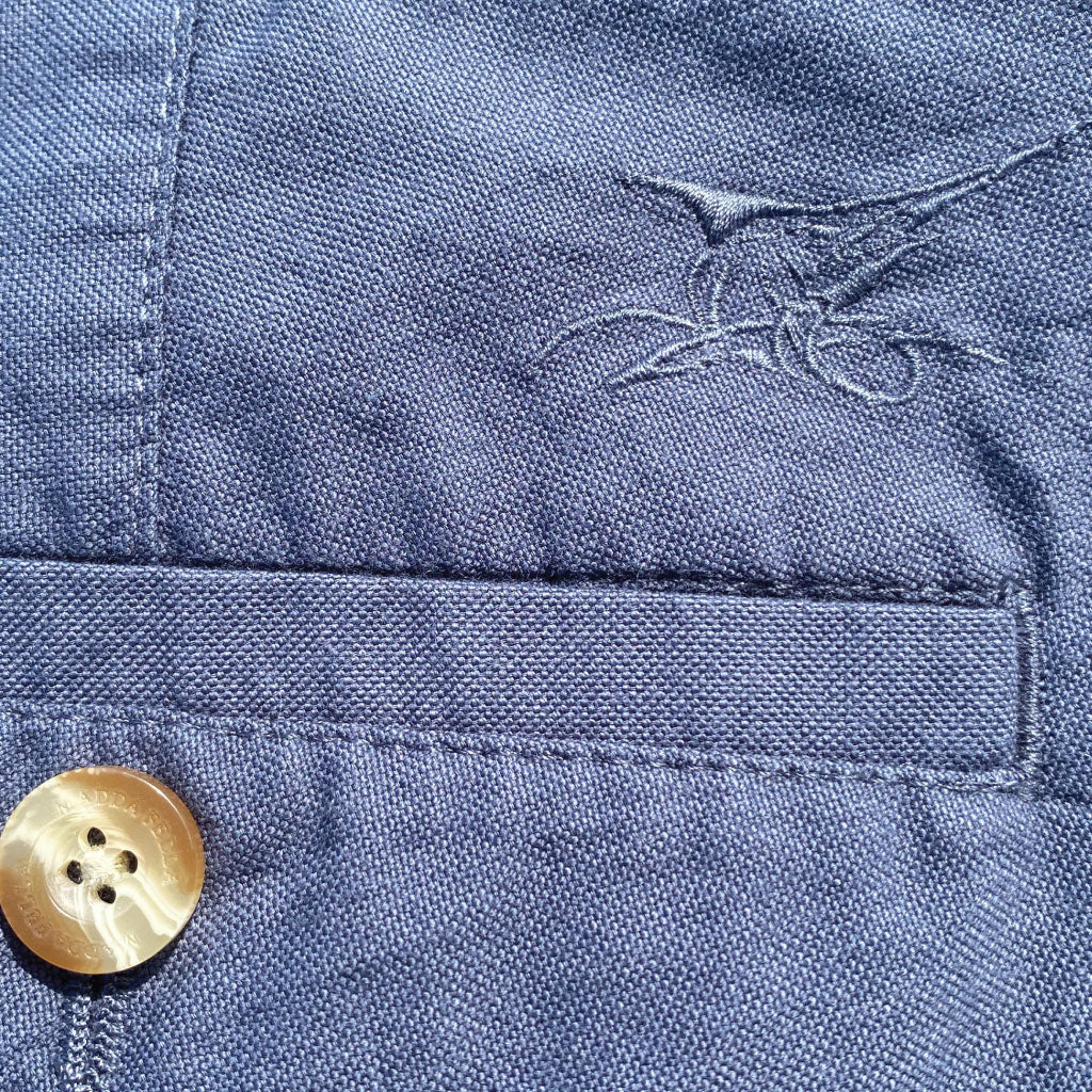 Blue Slate ++ mens blue oxford shorts
