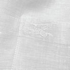 Sail White/Oranges Print ++ men's white linen shirt with oranges print cuffs