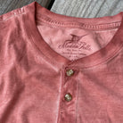 Coral Haze ++ pink mens henley shirt