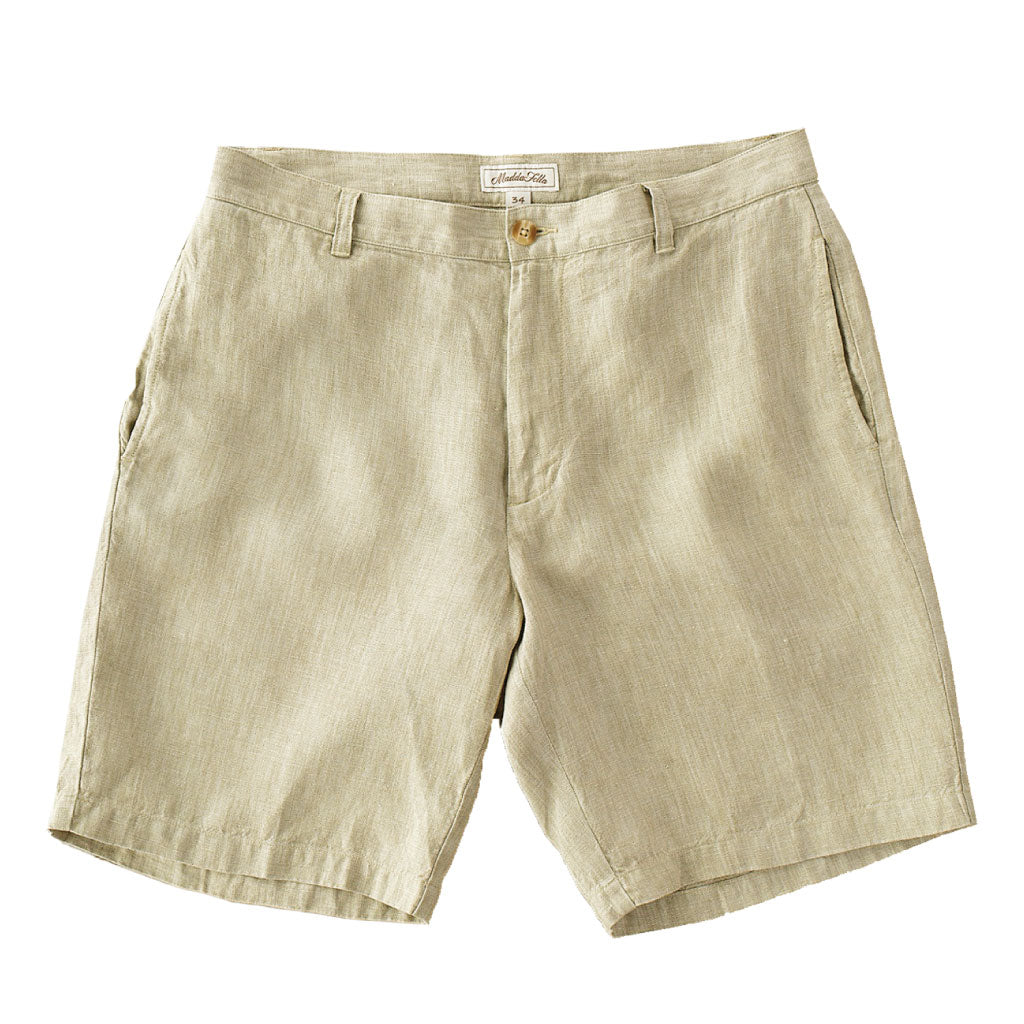 Khaki ++ mens khaki linen shorts