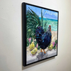 Key West Rooster Family – Hen – Original Oil On Canvas