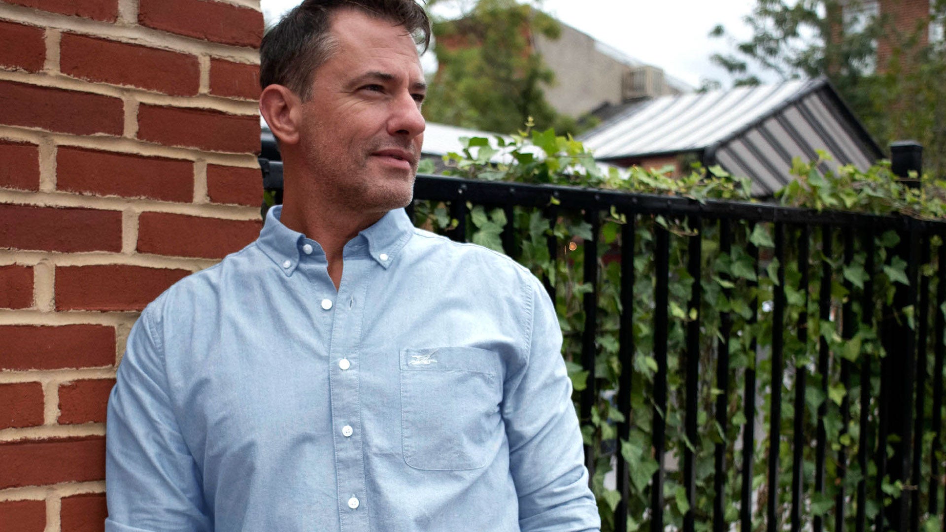 mens white oxford shirt