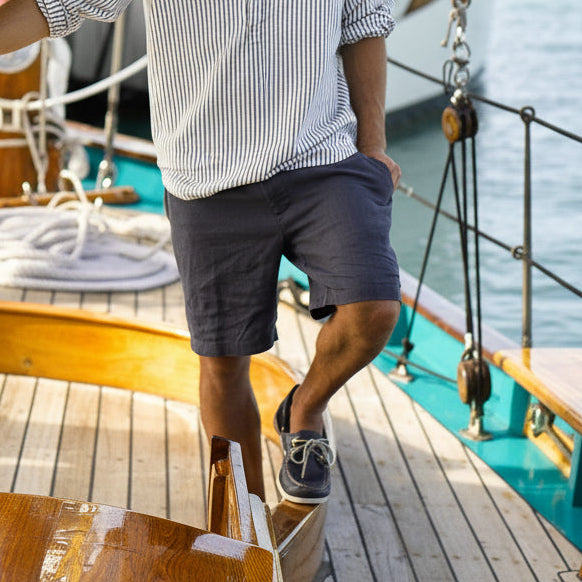 Men's Linen Shorts | Madda Fella India Ink / 38 Men's Linen Shorts | Madda Fella India Ink / 38