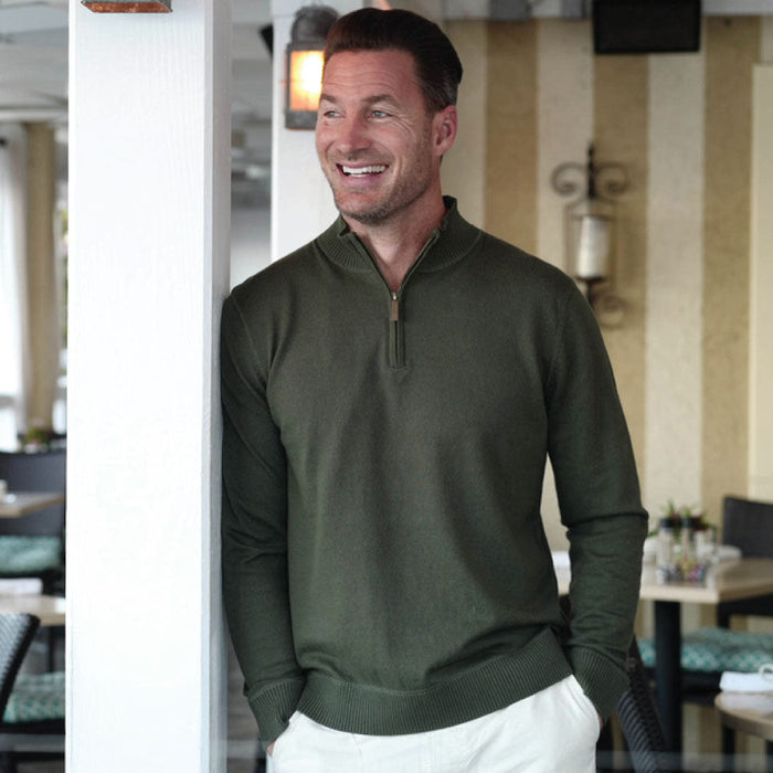 mens hunter green cashmere blend sweater