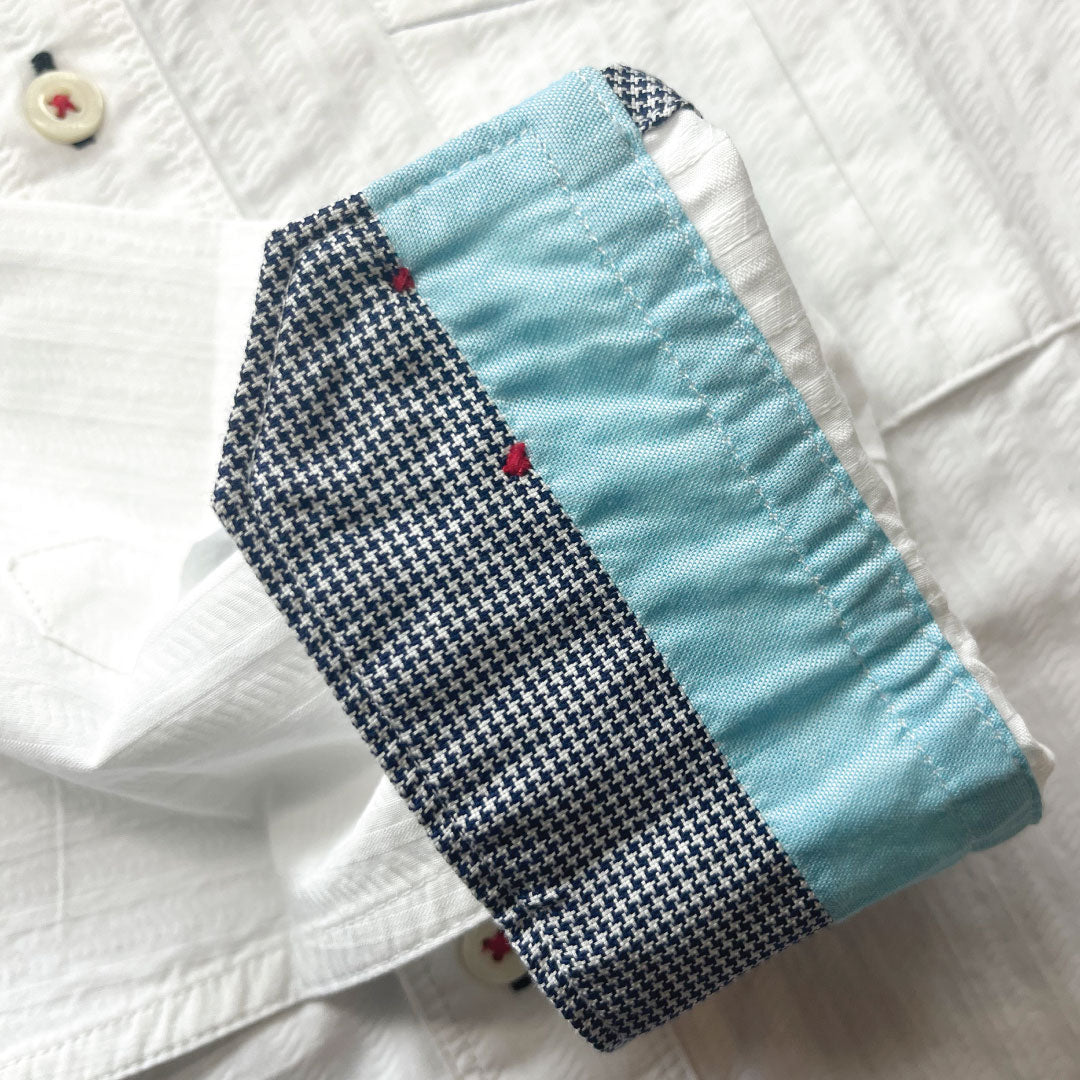 6(ROKU)　COTTON DOBBY DYE SHIRT Studio D'Artisan 5728 Indigo Sashiko Shirt | Made in Japan
