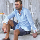 Caribbean Blue/Marlin Print