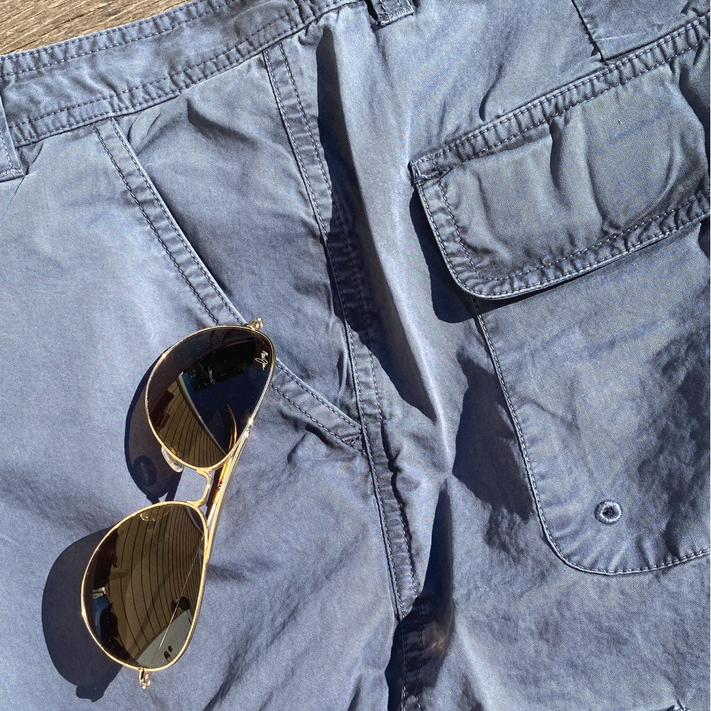India Ink ++ mens navy blue cargo shorts