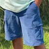 mens blue corduroy cargo short