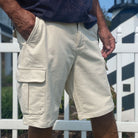 Sand ++ mens sand color cargo corduroy shorts