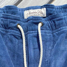 Moonlight Blue ++ mens corduroy blue drawstring shorts 