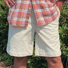 Sand ++ mens sand color drawstring corduroy shorts