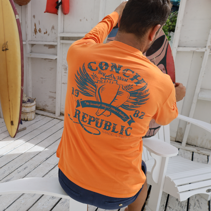 Orange long deals sleeve graphic tee