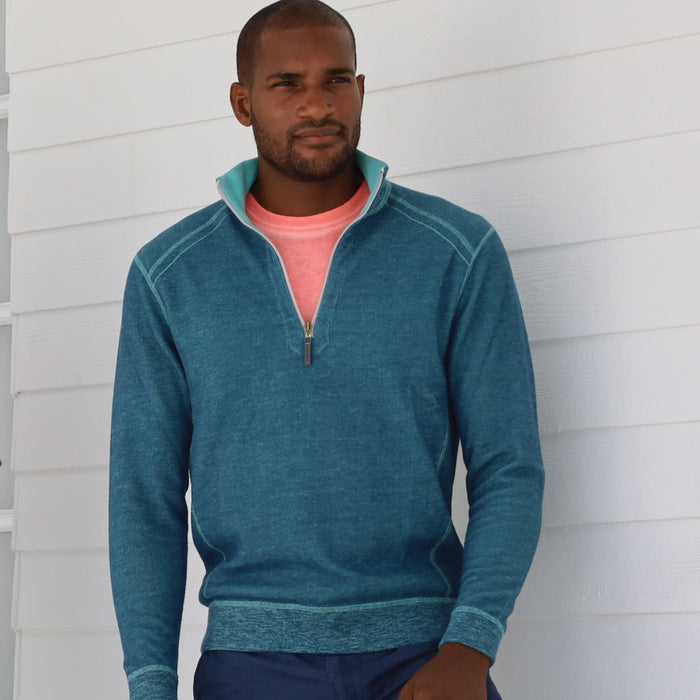 teal reversible sweater mens