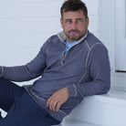 Shark Gray/ Sand ++ dark gray reversible sweater mens