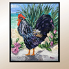 Key West Rooster Family – Cock – Original Oil On Canvas